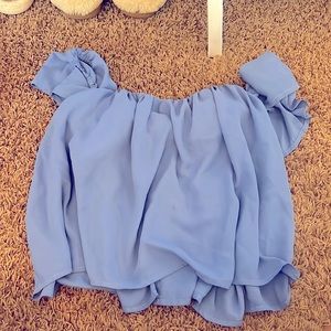 Blue vestique top